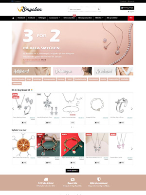 Online Swedish store selling jewelry, accessories and cosmetics.